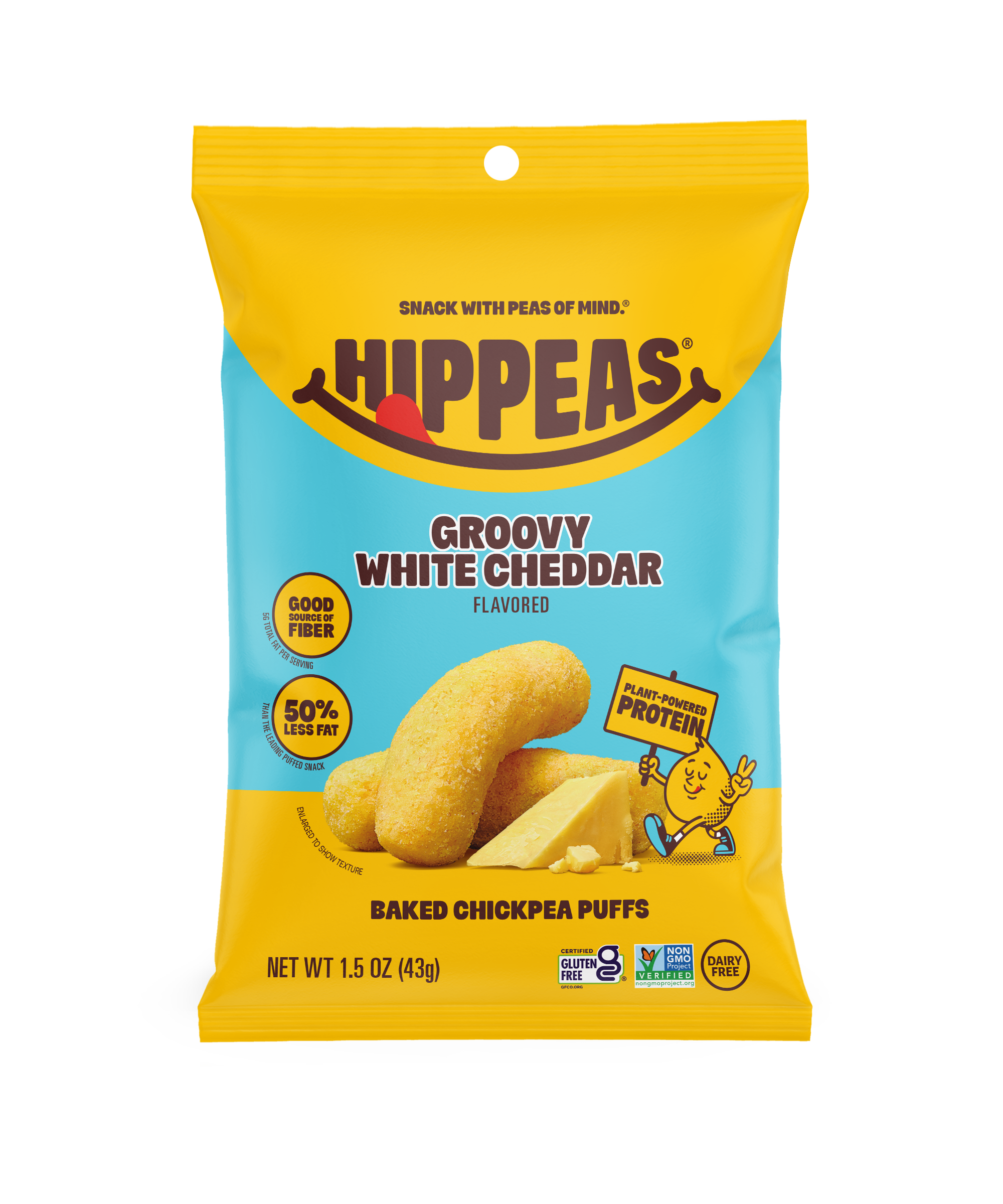 Hippeas Organic Chickpea Puffs Vegan White Cheddar view 4