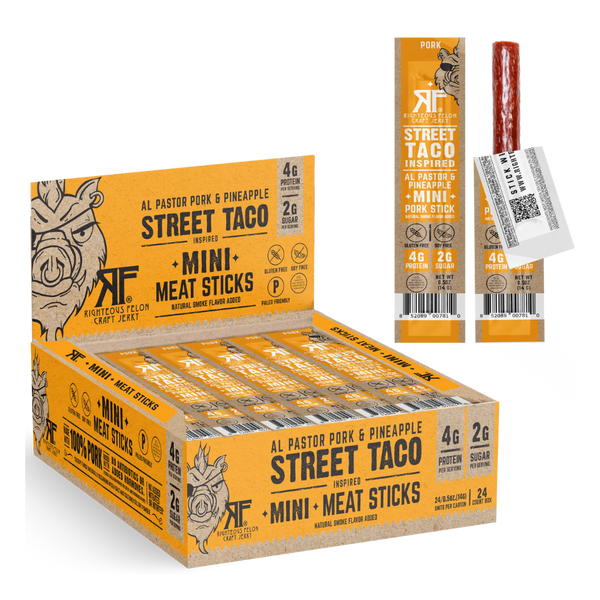 Righteous Felon Street Taco Pork Stick Minis 0.5oz (24ct) – RTZN