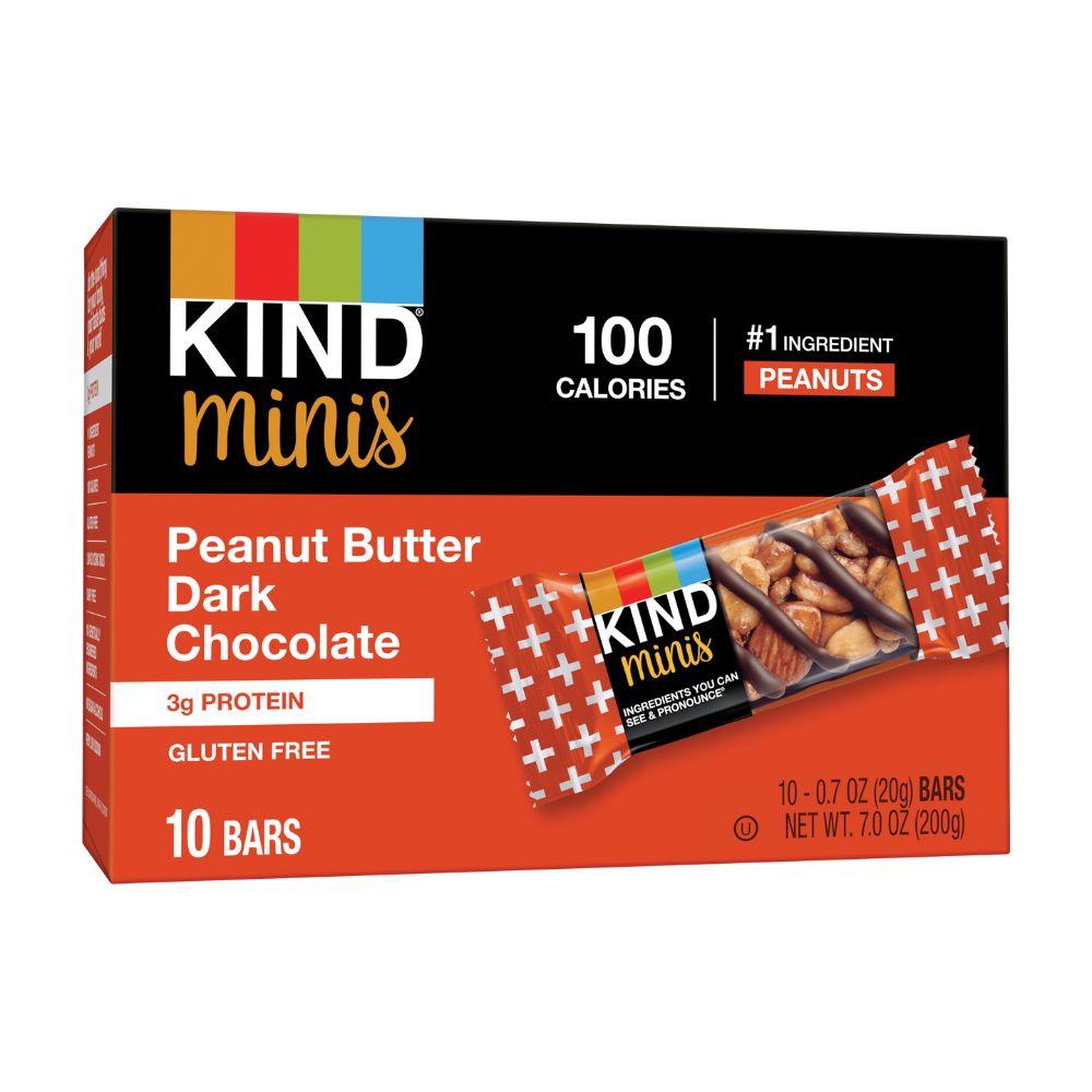 KIND Minis Peanut Butter Dark Chocolate 0.7oz FULL 10CT CASE