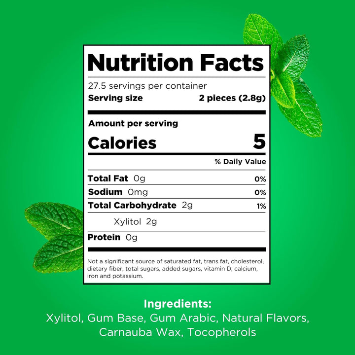 PUR Spearmint Gum Blister Pack 9pc (12ct)