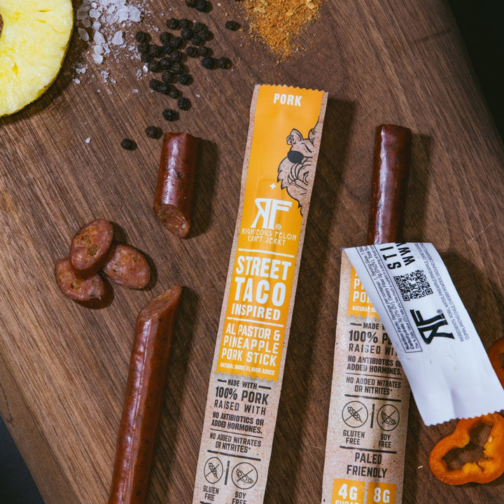 Righteous Felon Street Taco Pork Stick 1oz Master Case 144ct (6/24ct)
