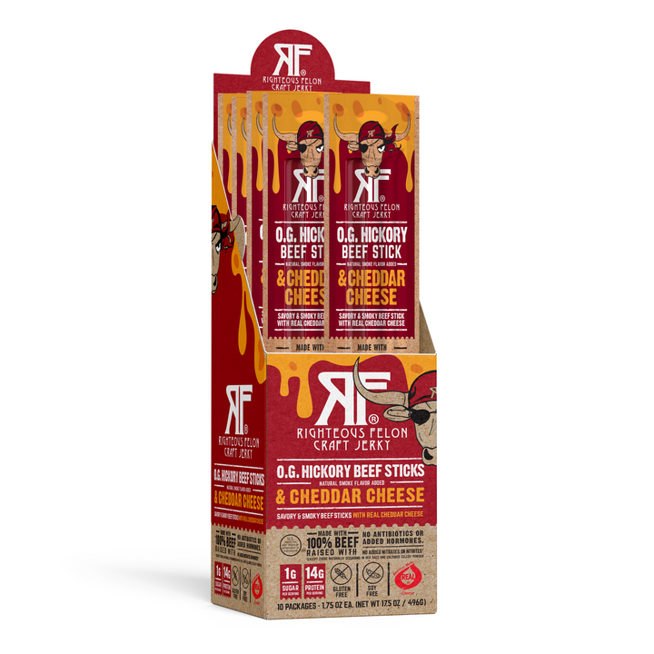 Righteous Felon Beef & Cheese Stick Caddy (10ct/1.75oz)