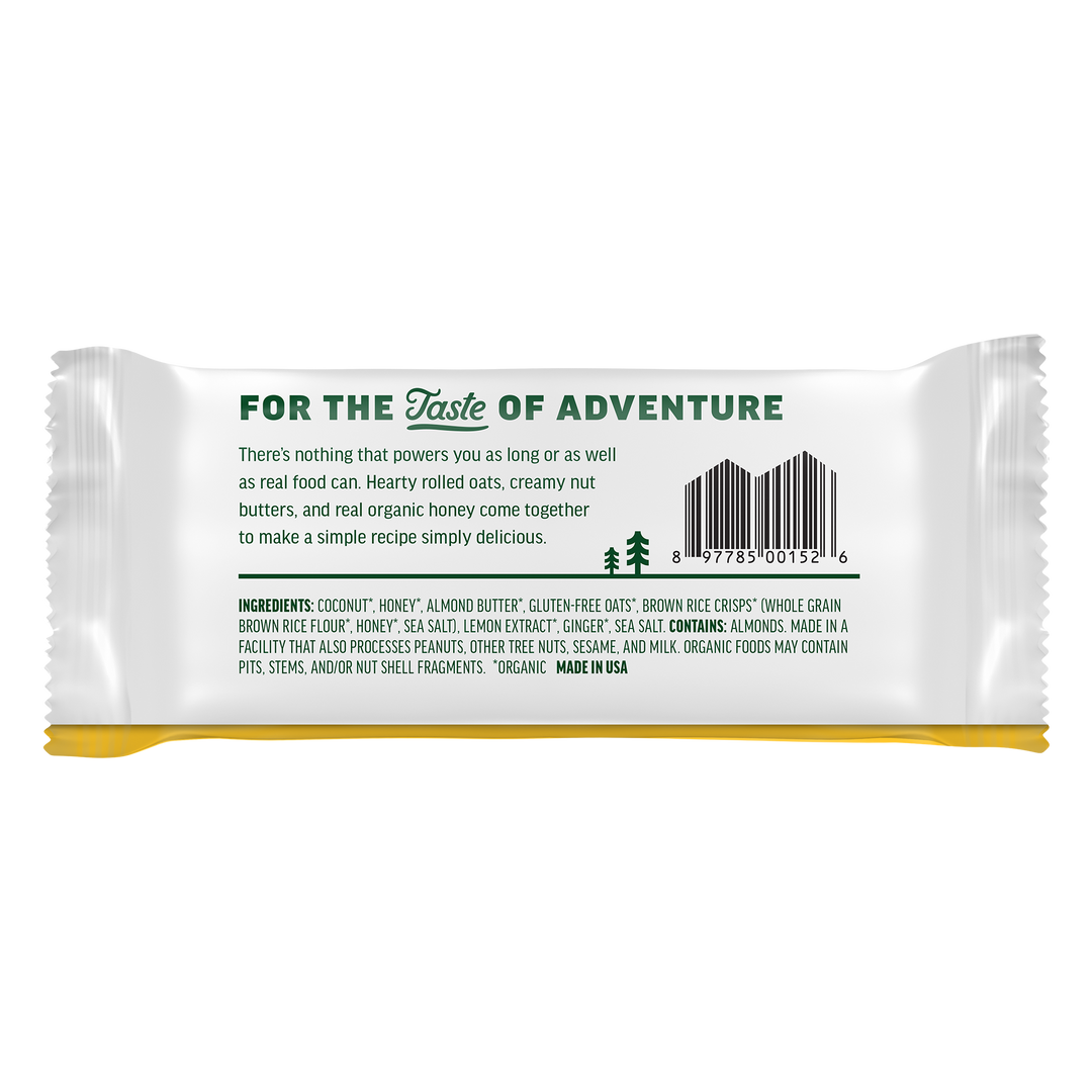Kate's Real Food Lemon Coconut Oat Energy Bar 2.2oz (12ct)