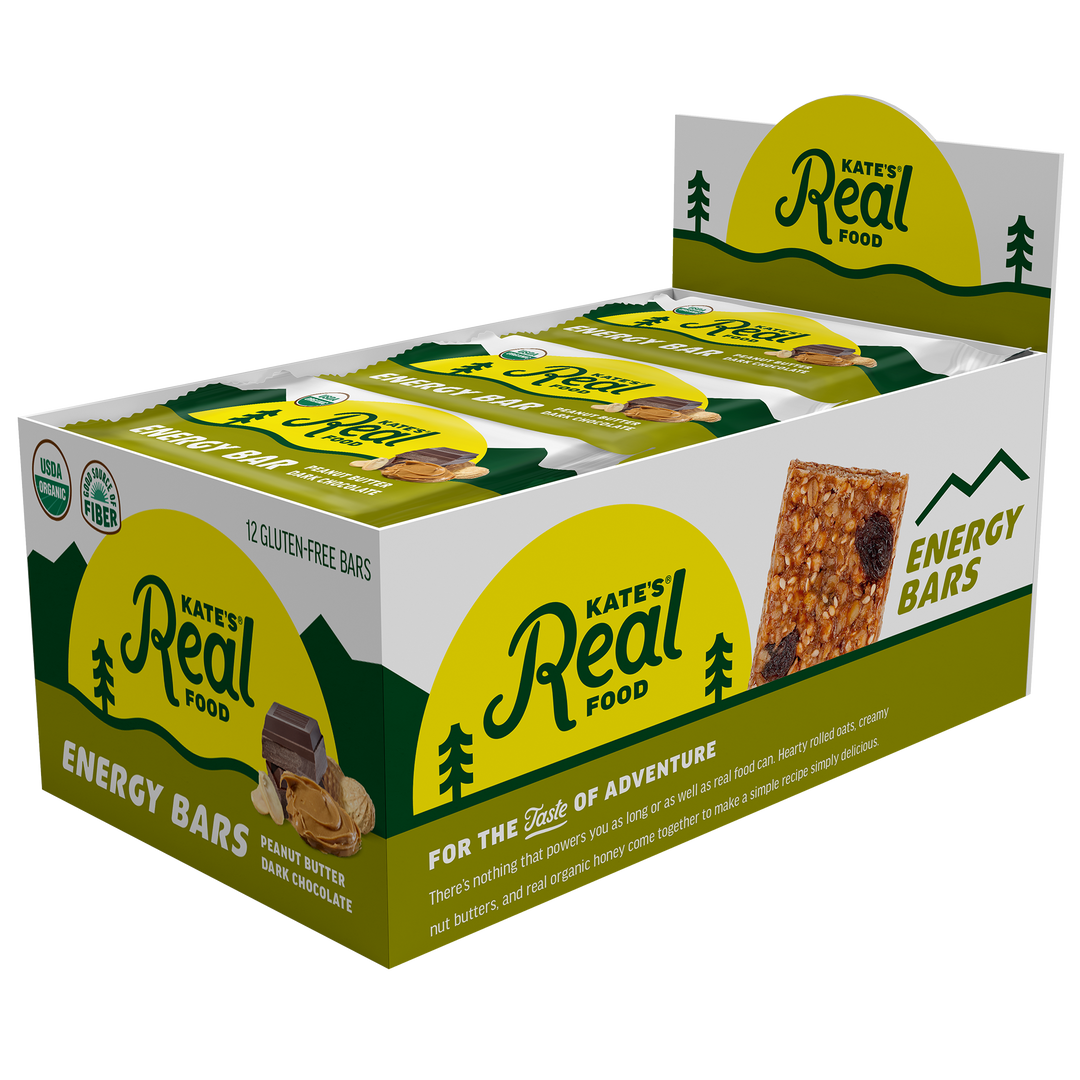 Kate's Real Food Peanut Butter Dark Chocolate Oat Energy Bar 2.2oz (12ct)