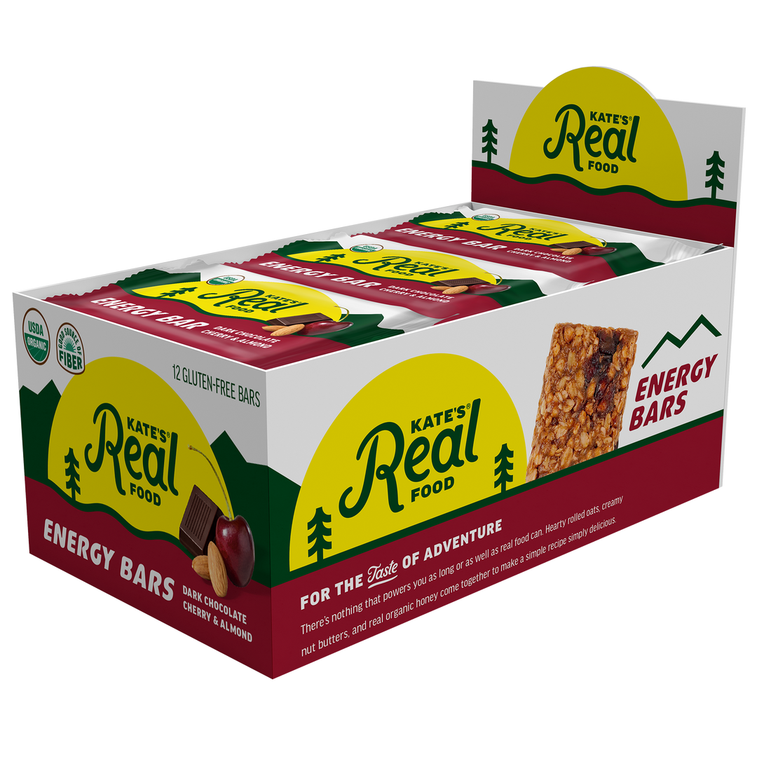 Kate's Real Food Dark Chocolate Cherry & Almond Oat Energy Bar 2.2oz (12ct)