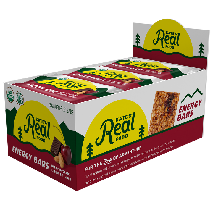 Kate's Real Food Dark Chocolate Cherry & Almond Oat Energy Bar 2.2oz (12ct)