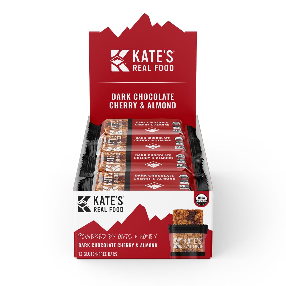 Kate&#39;s Real Food Dark Chocolate Cherry &amp; Almond Oat Energy Bar 2.2oz (12ct) full case