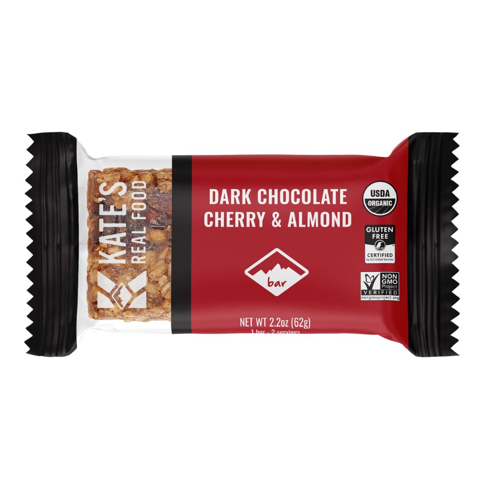 Kate&#39;s Real Food Dark Chocolate Cherry &amp; Almond Oat Energy Bar 2.2oz