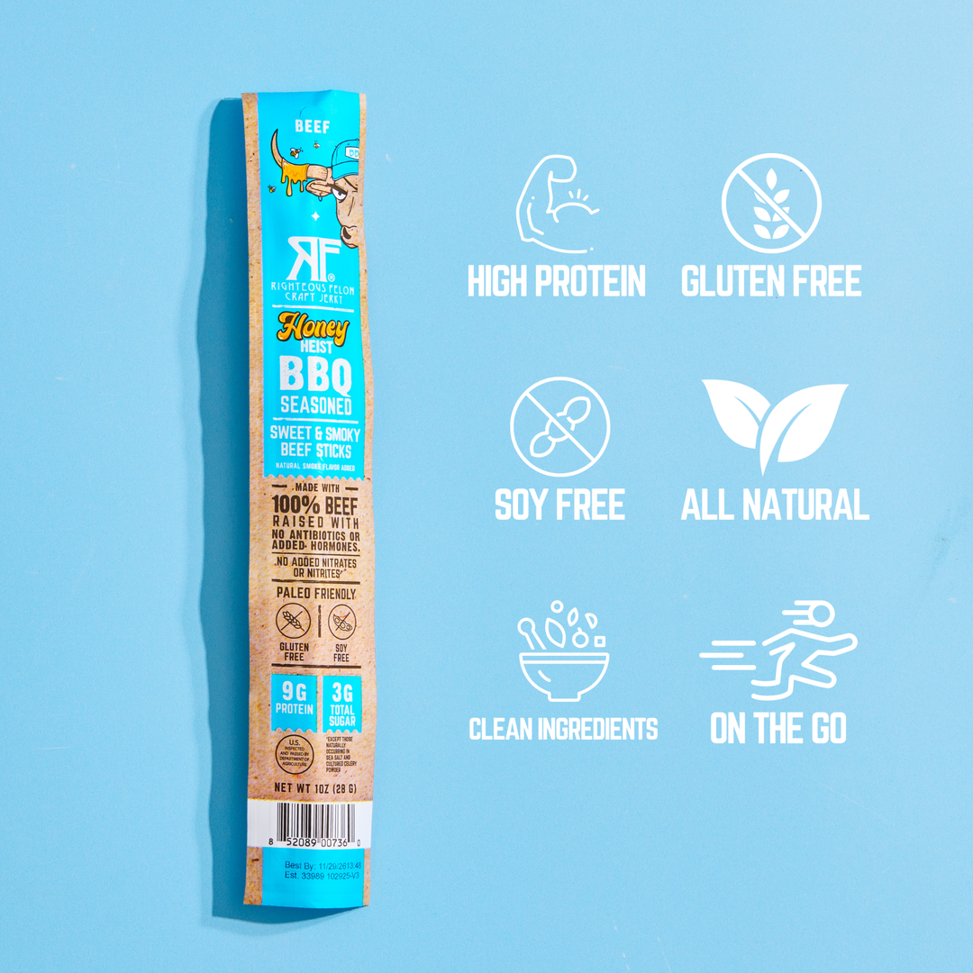 Honey heist BBQ: high protein, gluten free, soy free, all natural, clean ingredients, on the go
