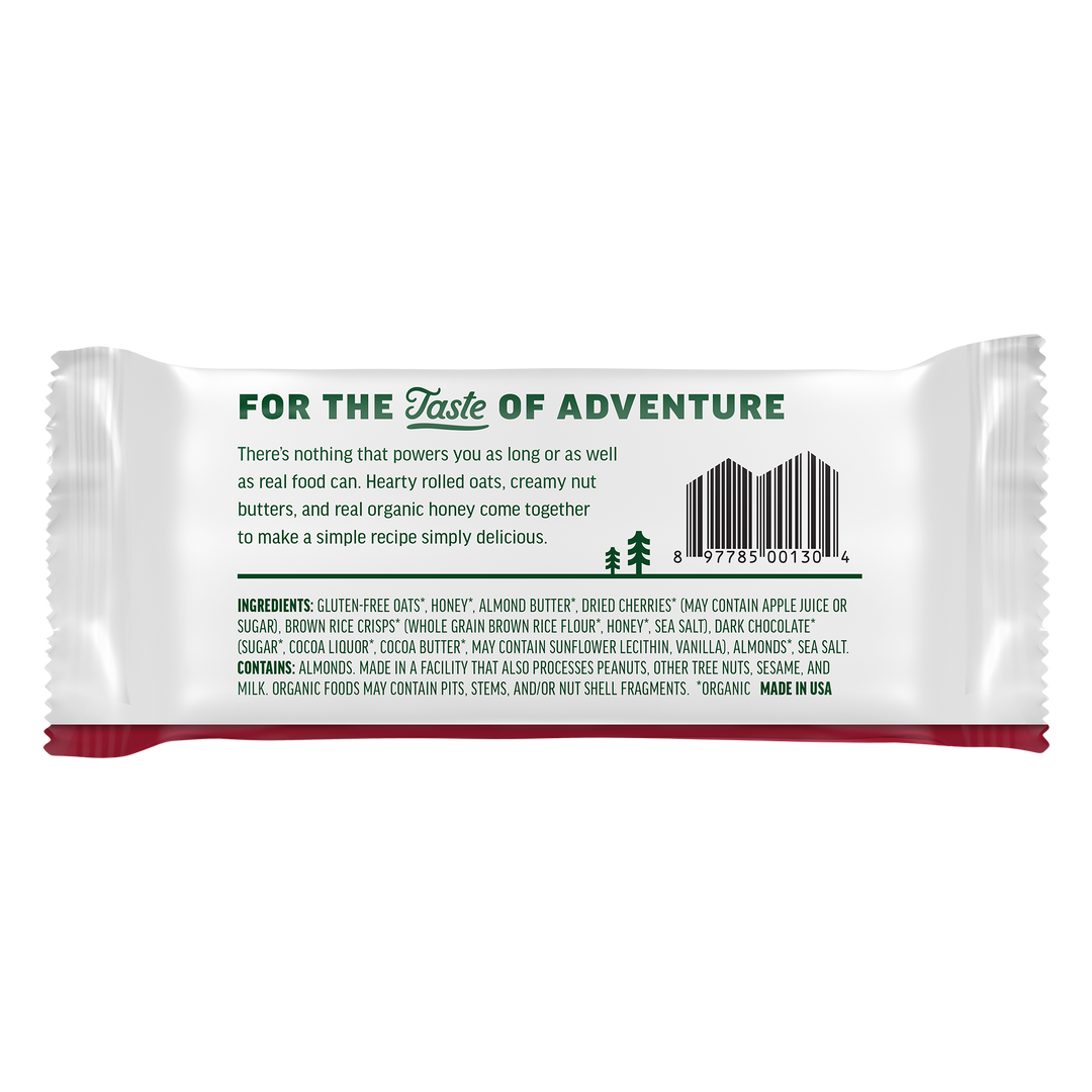 Kate's Real Food Dark Chocolate Cherry & Almond Oat Energy Bar 2.2oz (12ct)
