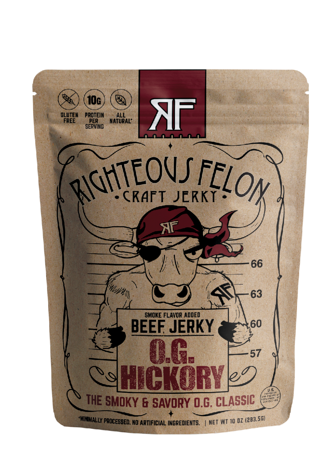 O.G. Hickory Beef Jerky Bulk Bag 10oz