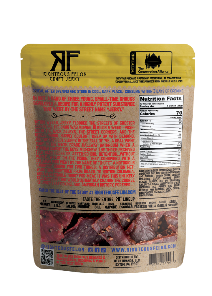 Maryland Monroe Beef Jerky Bulk Bag 12oz