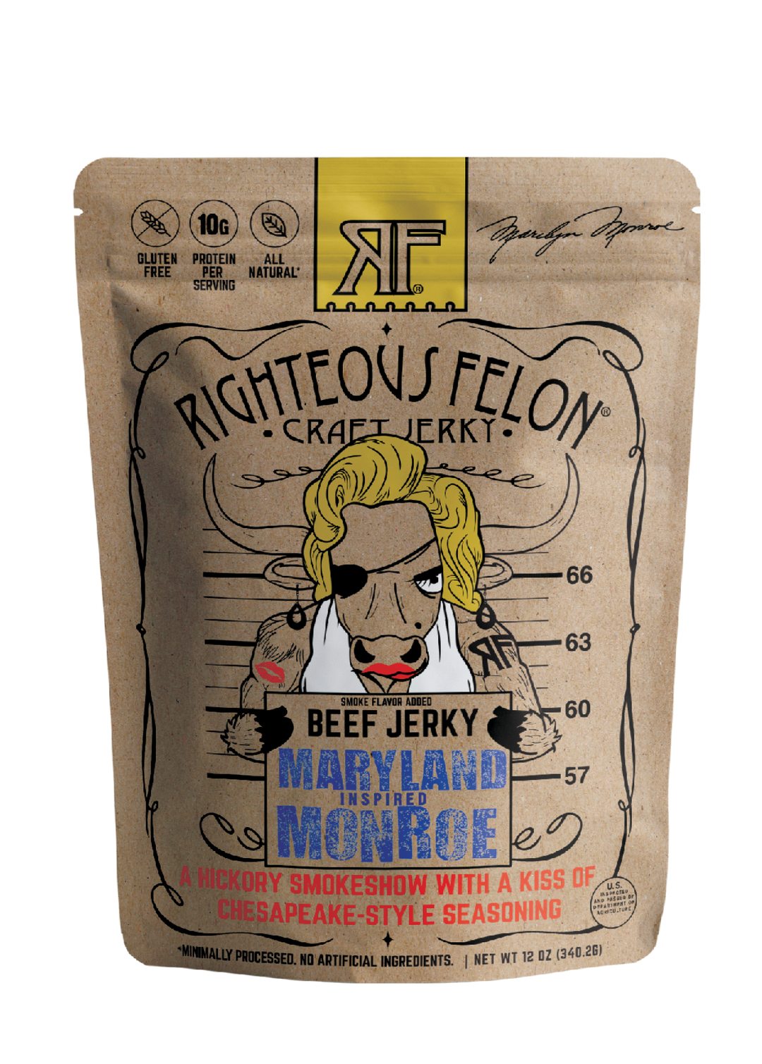 Maryland Monroe Beef Jerky Bulk Bag 12oz