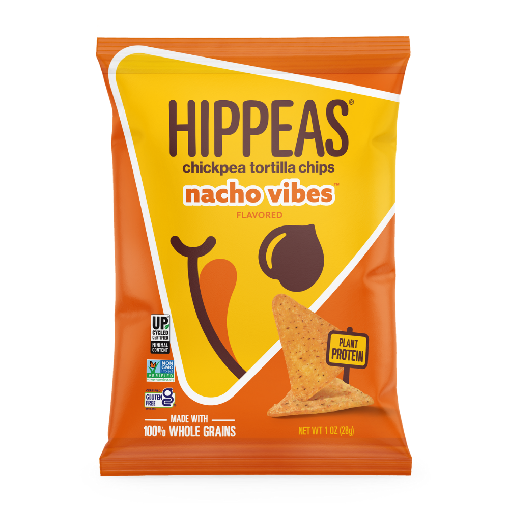 Hippeas Vegan Nacho Vibes Tortilla Chips, 1oz