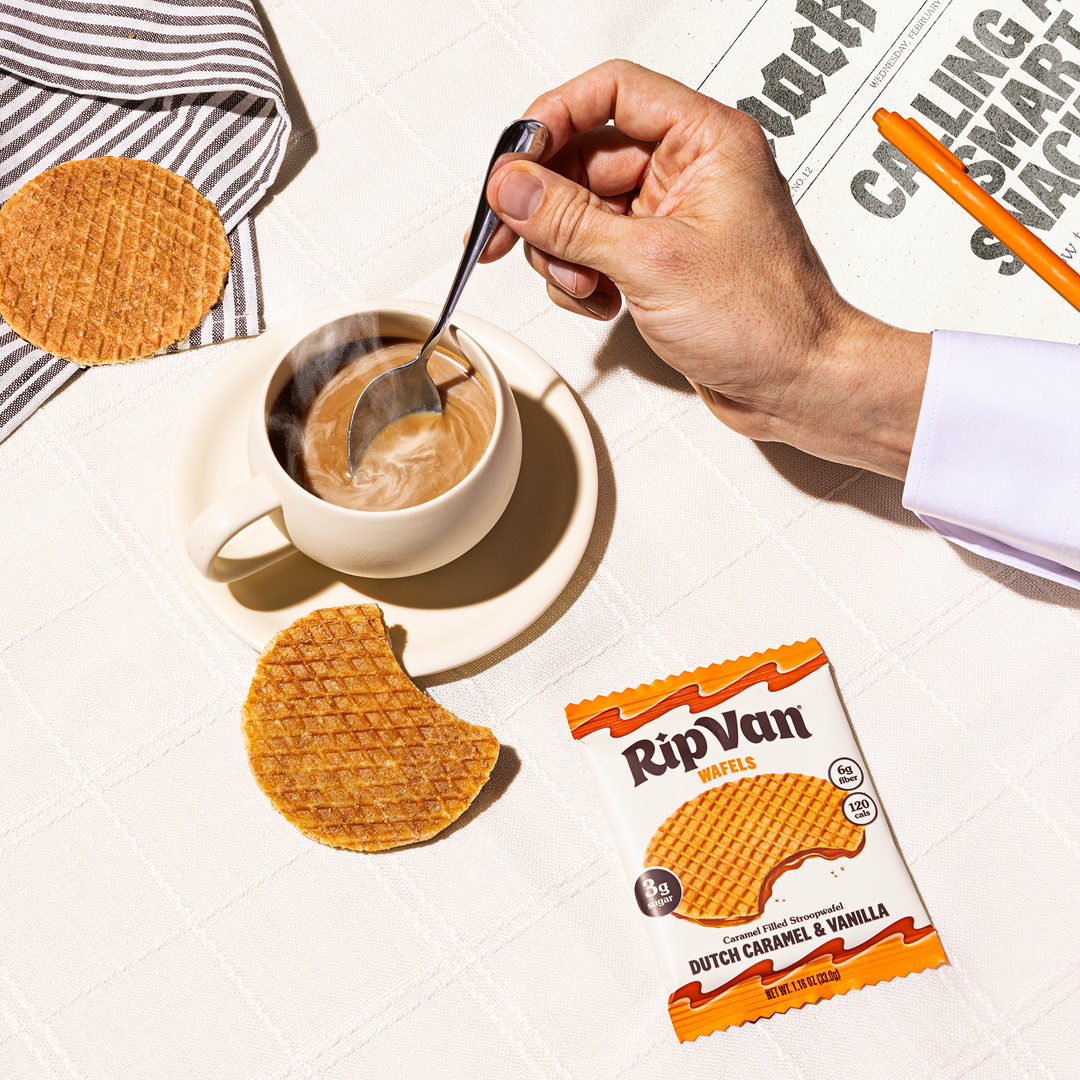 Rip Van Dutch Caramel & Vanilla Stroopwafel Cookies 1.16oz (48ct Rip Van Dutch Caramel & Vanilla Stroopwafel Cookies 1.16oz (48ct