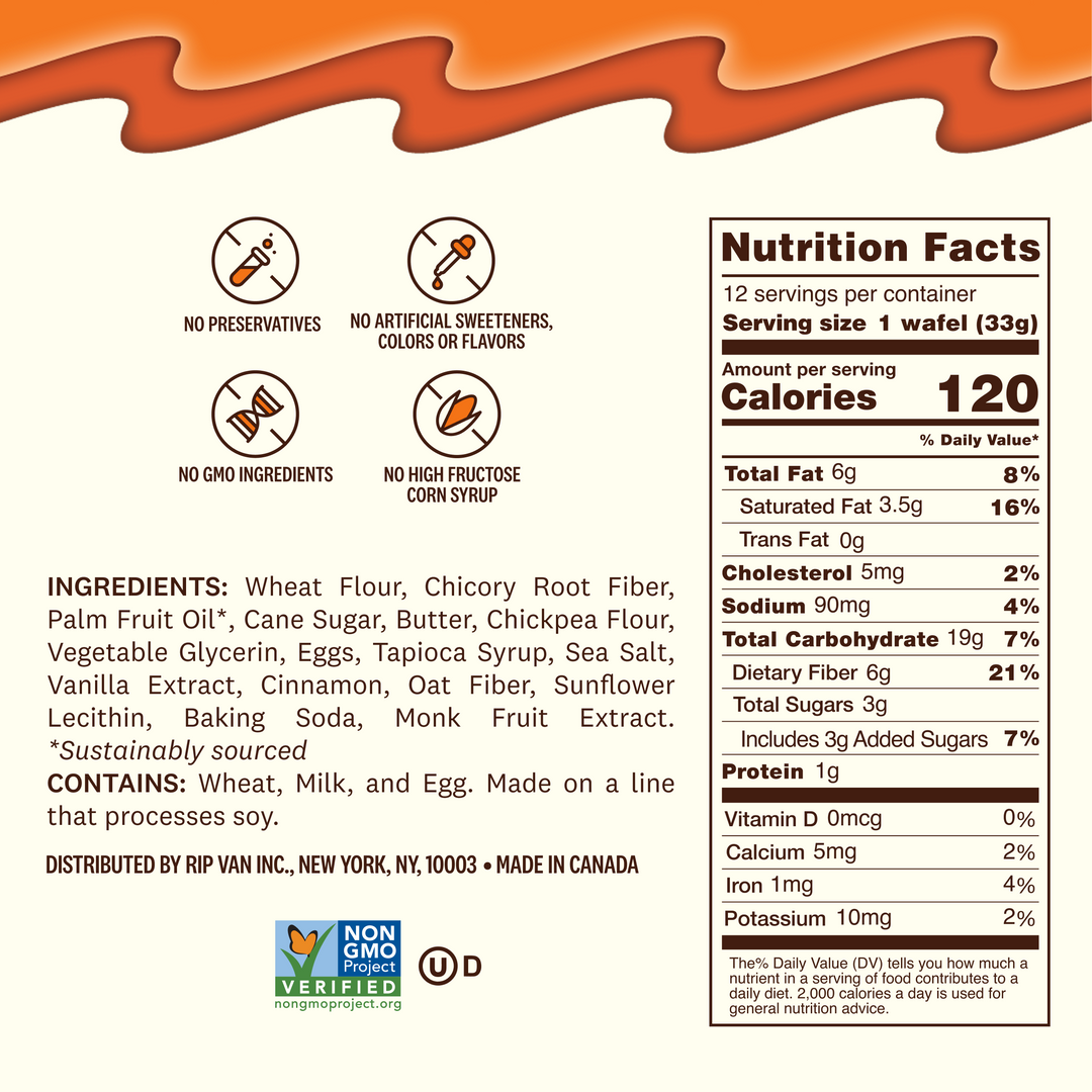 Rip Van Dutch Caramel & Vanilla Stroopwafel Cookies 1.16oz (48ct)