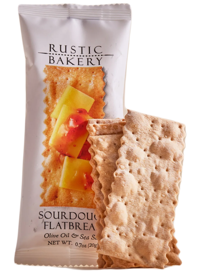 Rustic Bakery Olive Oil & Sea Salt Sourdough Flatbread Crackers Single-Serve 0.7oz (150ct)