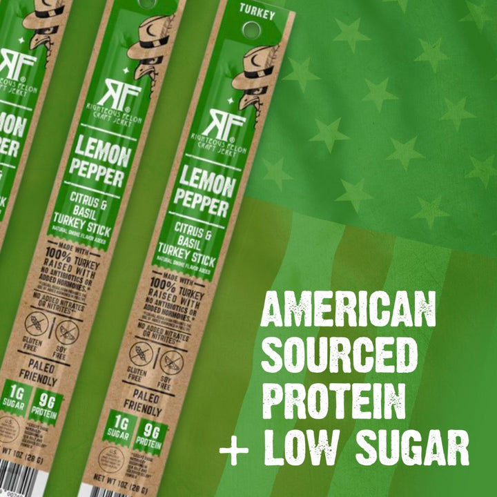 Righteous Felon Lemon Pepper Turkey Stick 1oz (24ct)