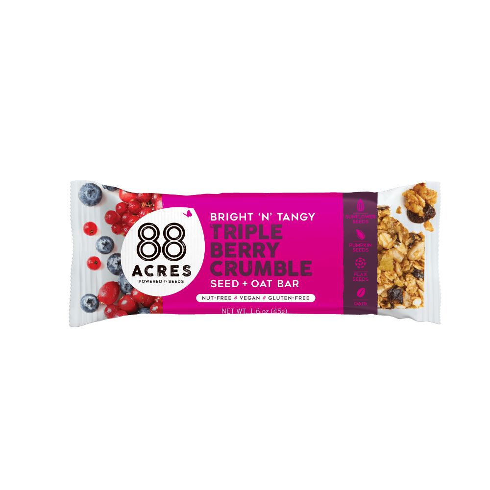 Triple Berry Crumble Seed + Oat Bar