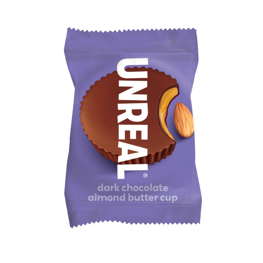 UnReal Mini Dark Chocolate Almond Butter Cups 0.5oz 