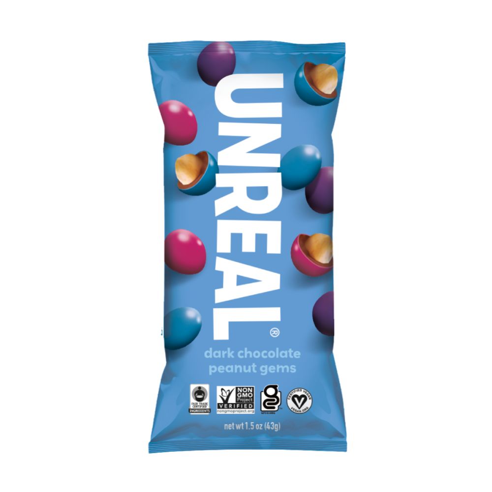 UnReal Dark Chocolate Peanut Gems Snack Pack 1.5oz