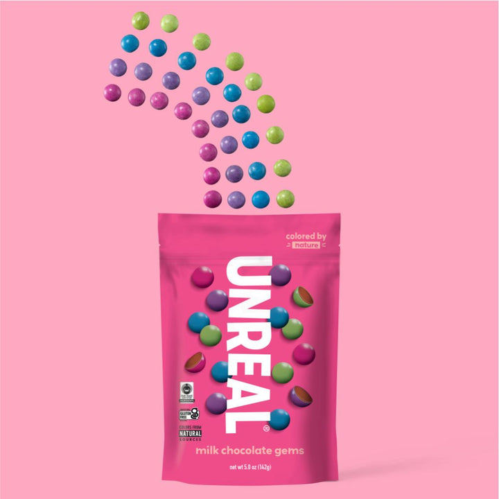 UnReal Milk Chocolate Gems Snack Pack 1.5oz  lifestyle image