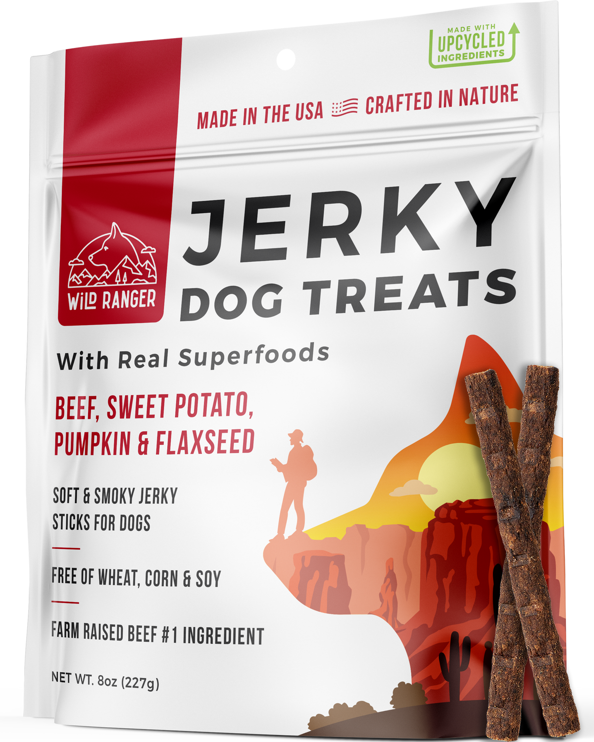 Wild Ranger Beef Jerky Dog Treats 8oz (6ct)