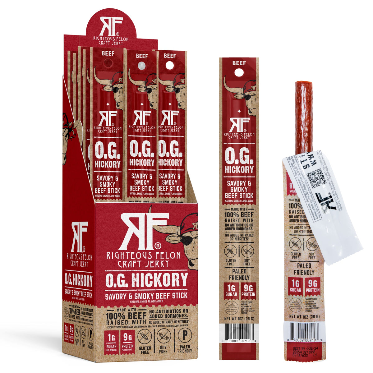 NEW O.G. Hickory Beef Stick - 24 Pack