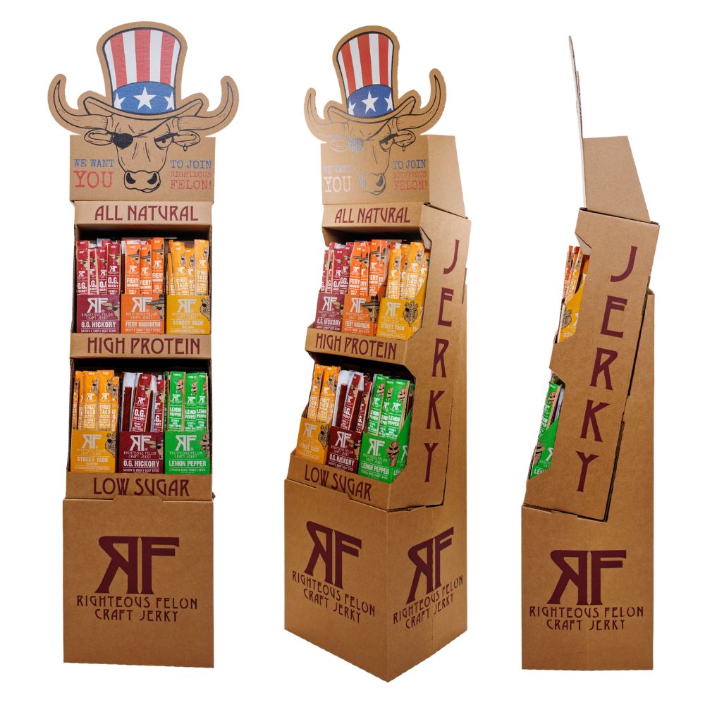 Cardboard stick shipper display with inter changeable seasonal header