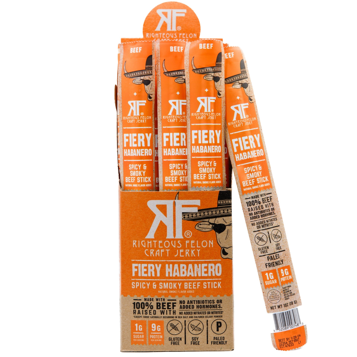NEW Fiery Habanero Beef Stick - 24 Pack