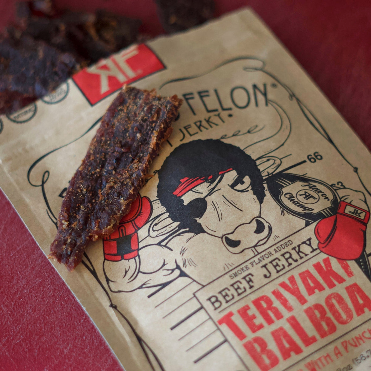 Teriyaki Balboa Peppered Teriyaki Beef Jerky 2oz (8ct)