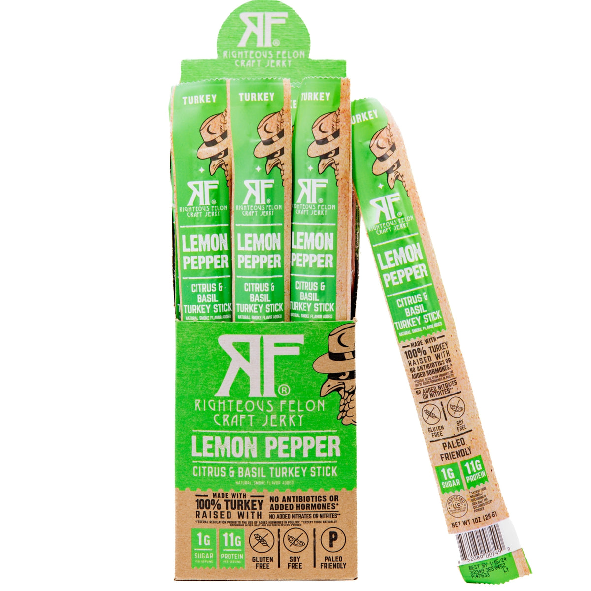 NEW Lemon Pepper Turkey Stick - 24 Pack