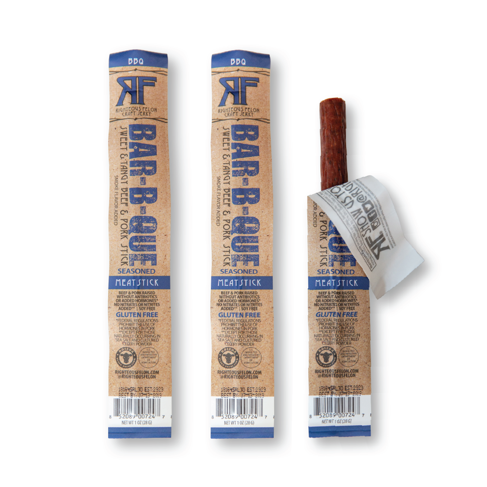 Righteous Felon Bar-B-Que Snack Sticks 1oz (24ct)