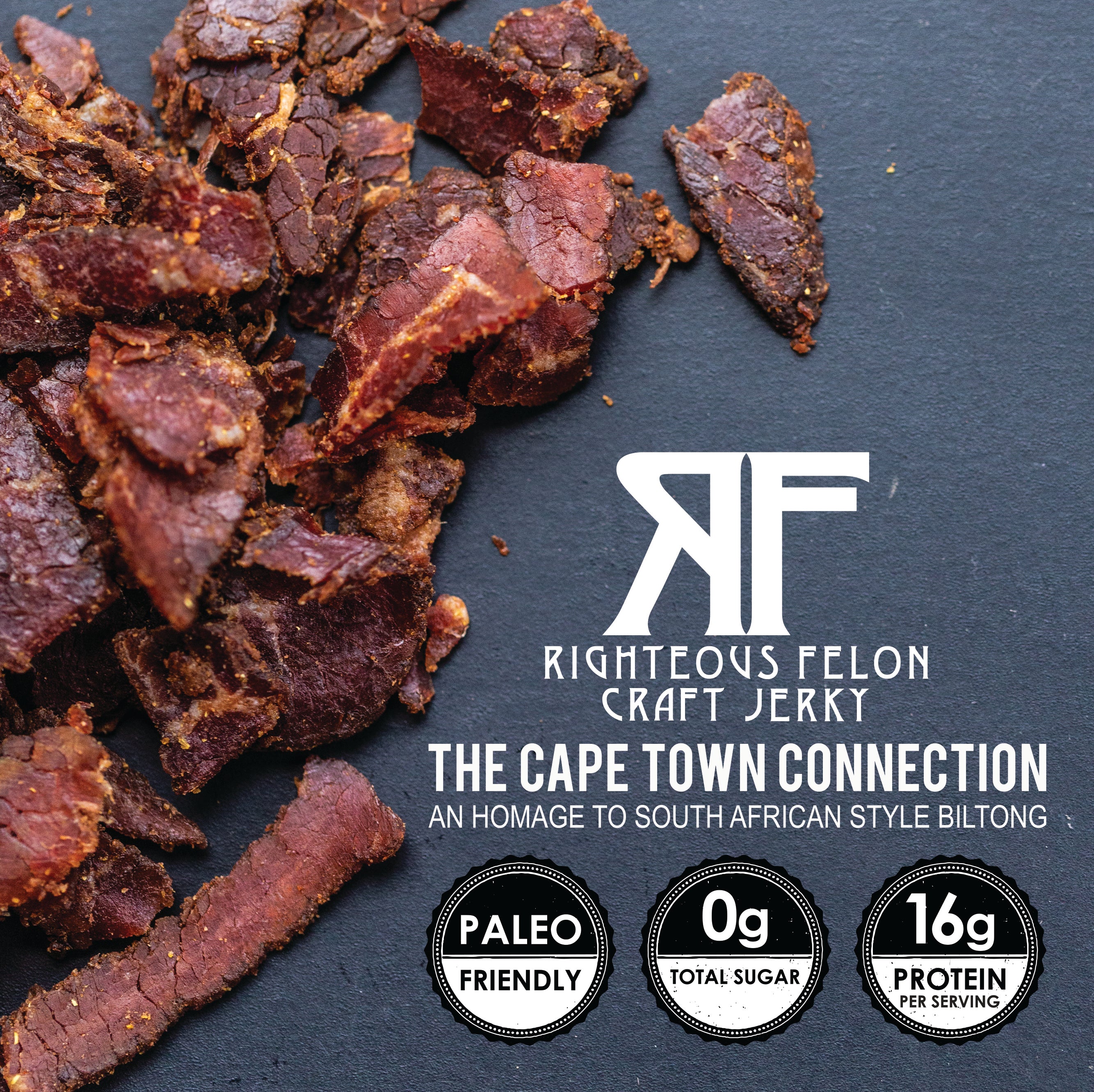 Righteous Felon Darth Garlic Biltong 2oz (8ct) – RTZN Brand Strategy