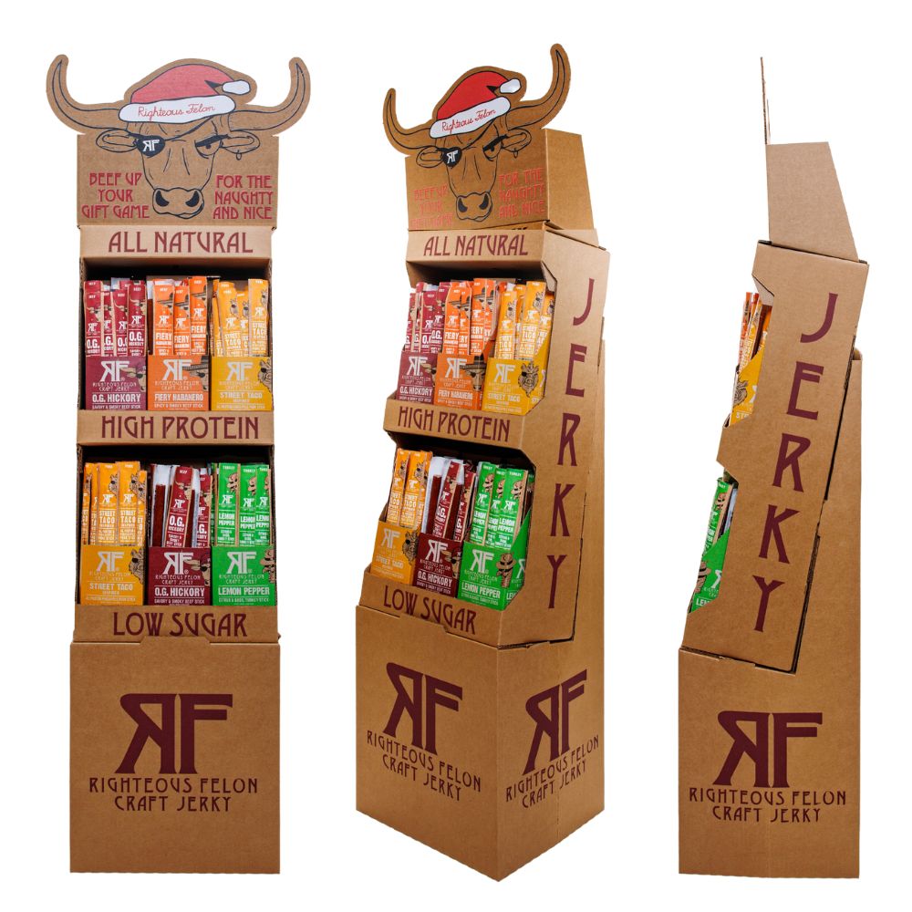 Cardboard stick shipper display with inter changeable seasonal header