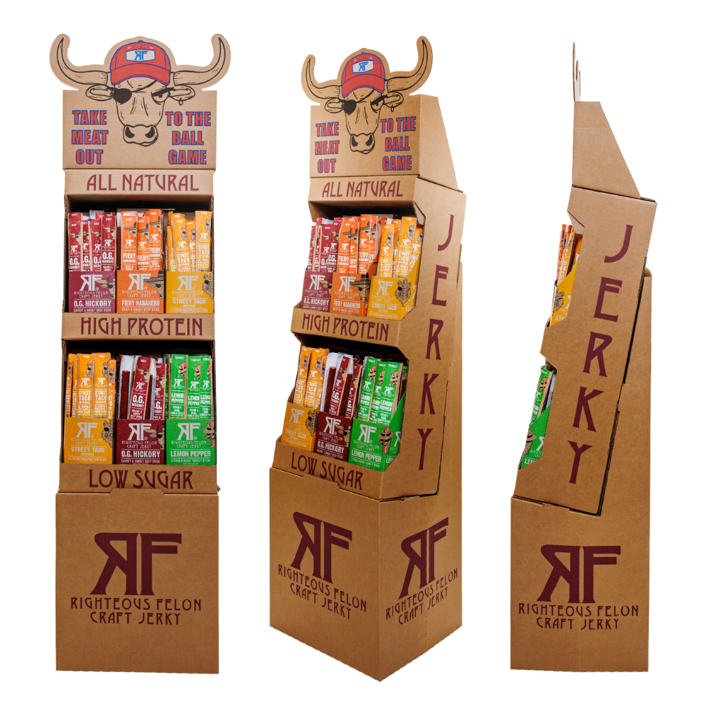 Cardboard stick shipper display with inter changeable seasonal header