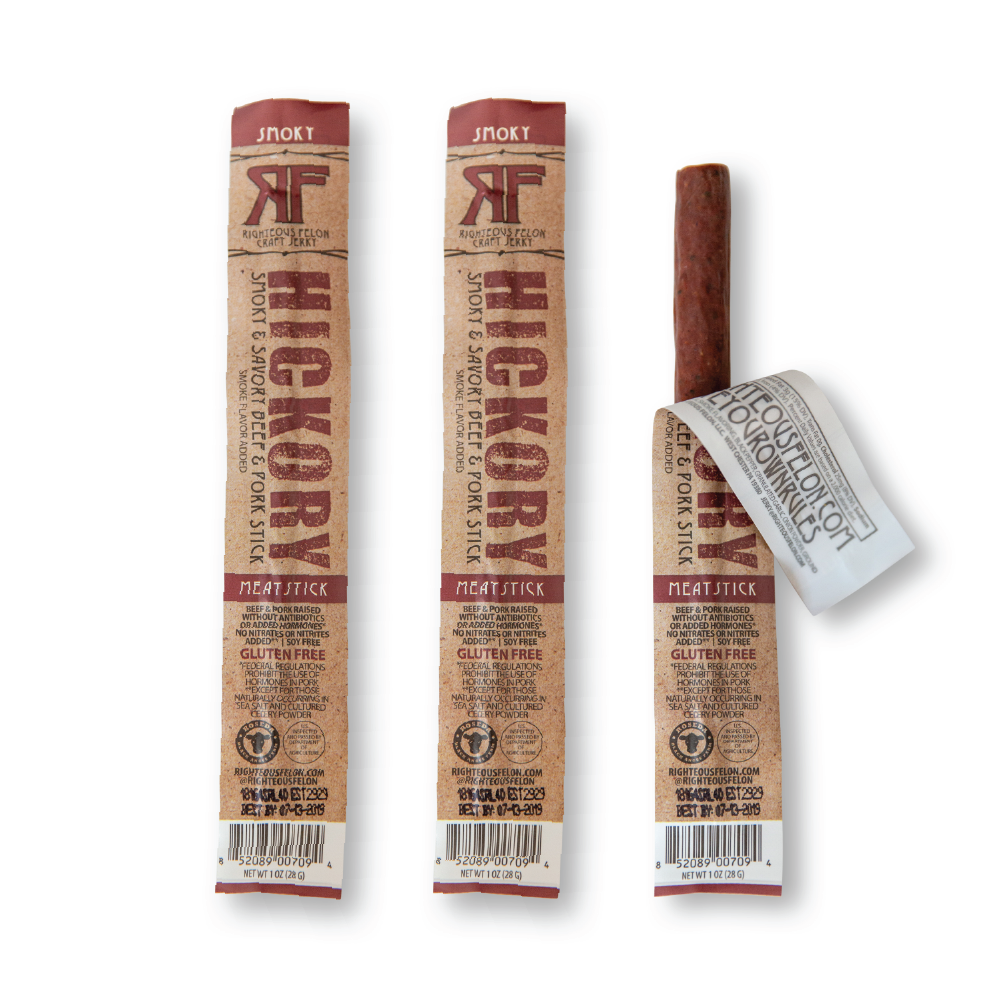 Righteous Felon Hickory Snack Sticks 1oz (24ct)