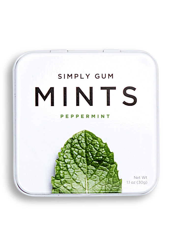 Simply Gum Peppermint Breath Mints 1.1oz (6ct)