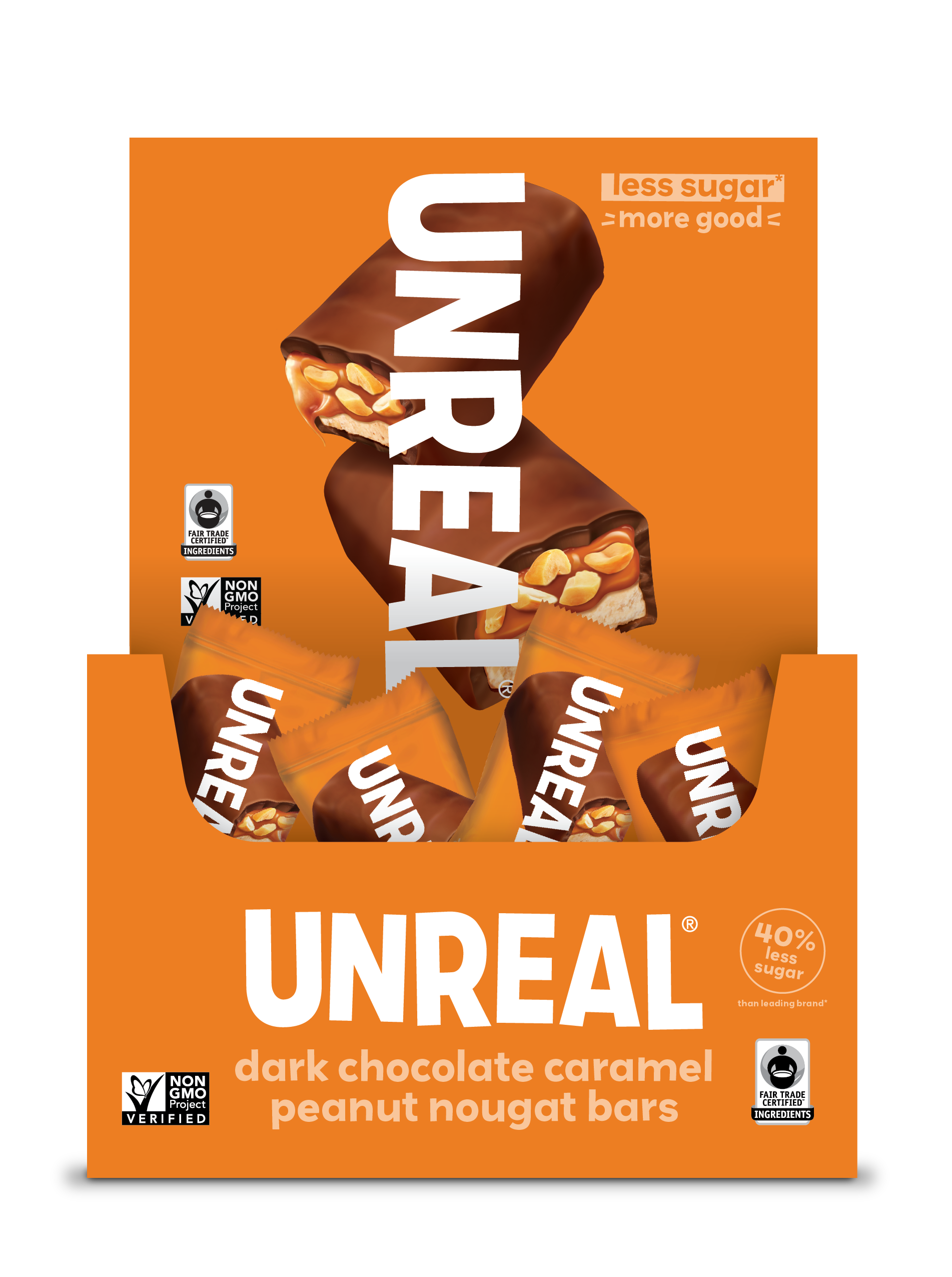 RTZN (30c Peanut Chocolate Mini - 0.5oz Strategy Dark Nougat Bars Brand Caramel Bites UnReal