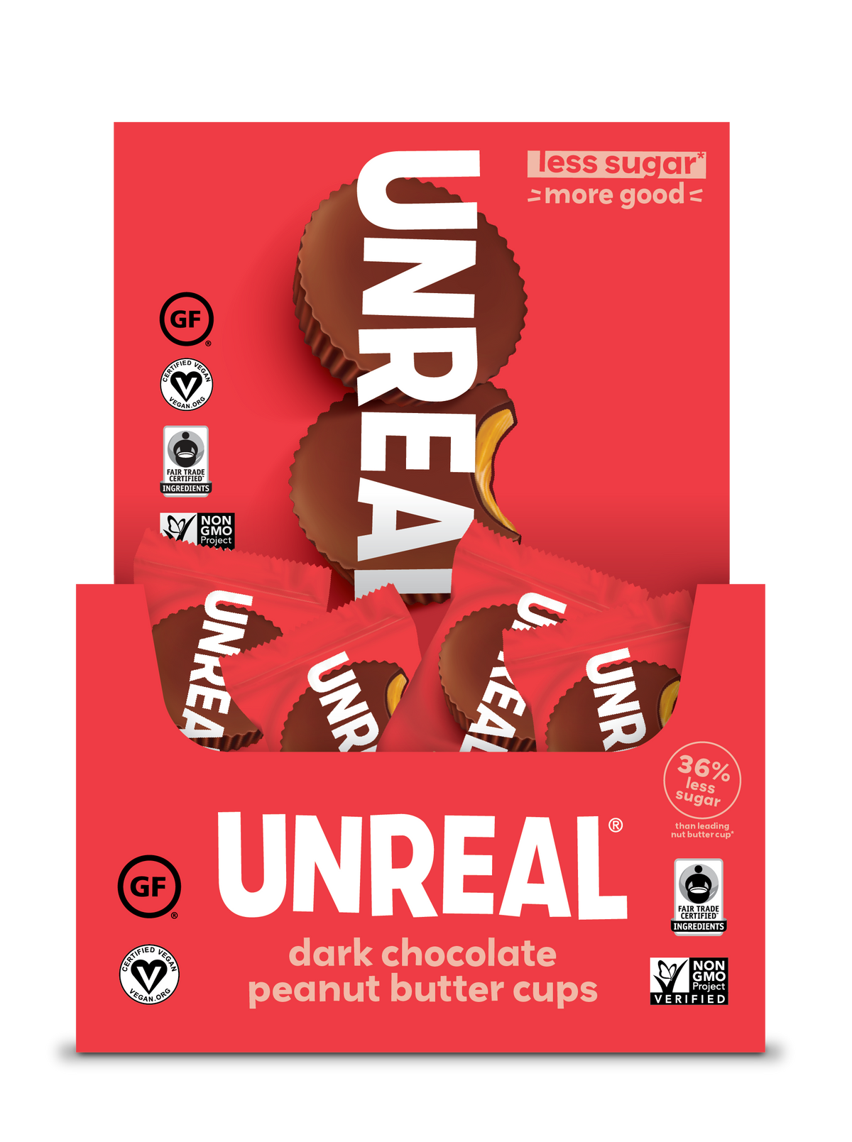 UnReal Mini Dark Chocolate Peanut Butter Cups 0.5oz (40ct)